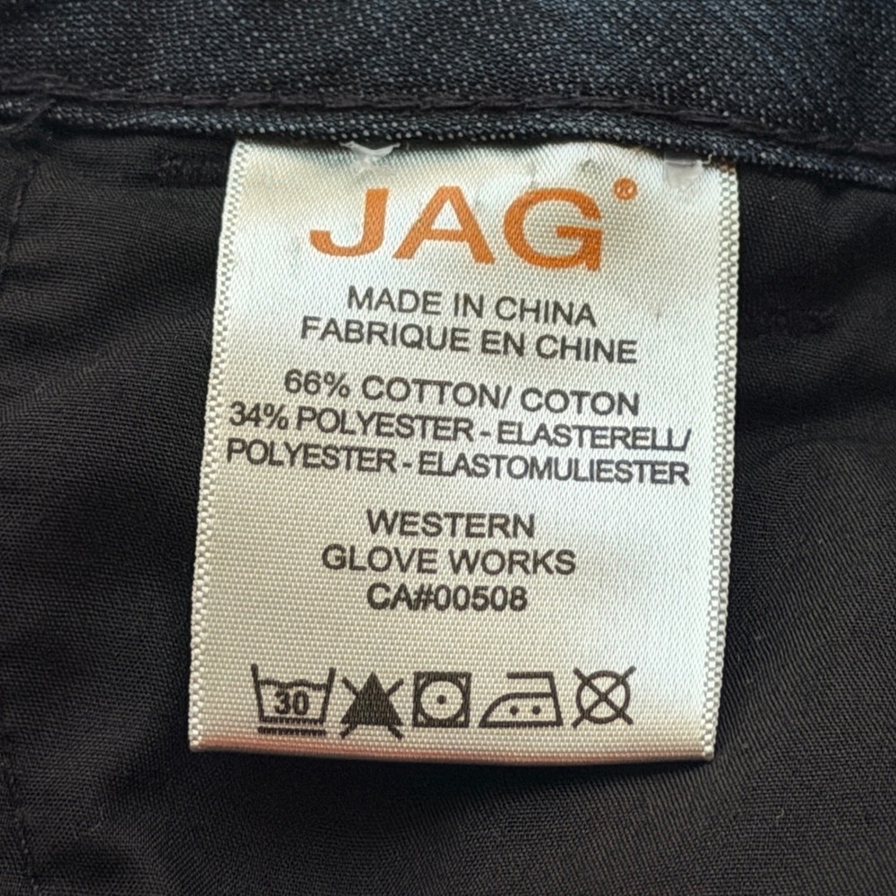 JAG Mid Rise Trouser Jeans Sz 16 Dark Wash Wide Leg Stretch Careerwear‎ Academia - Picture 6 of 12